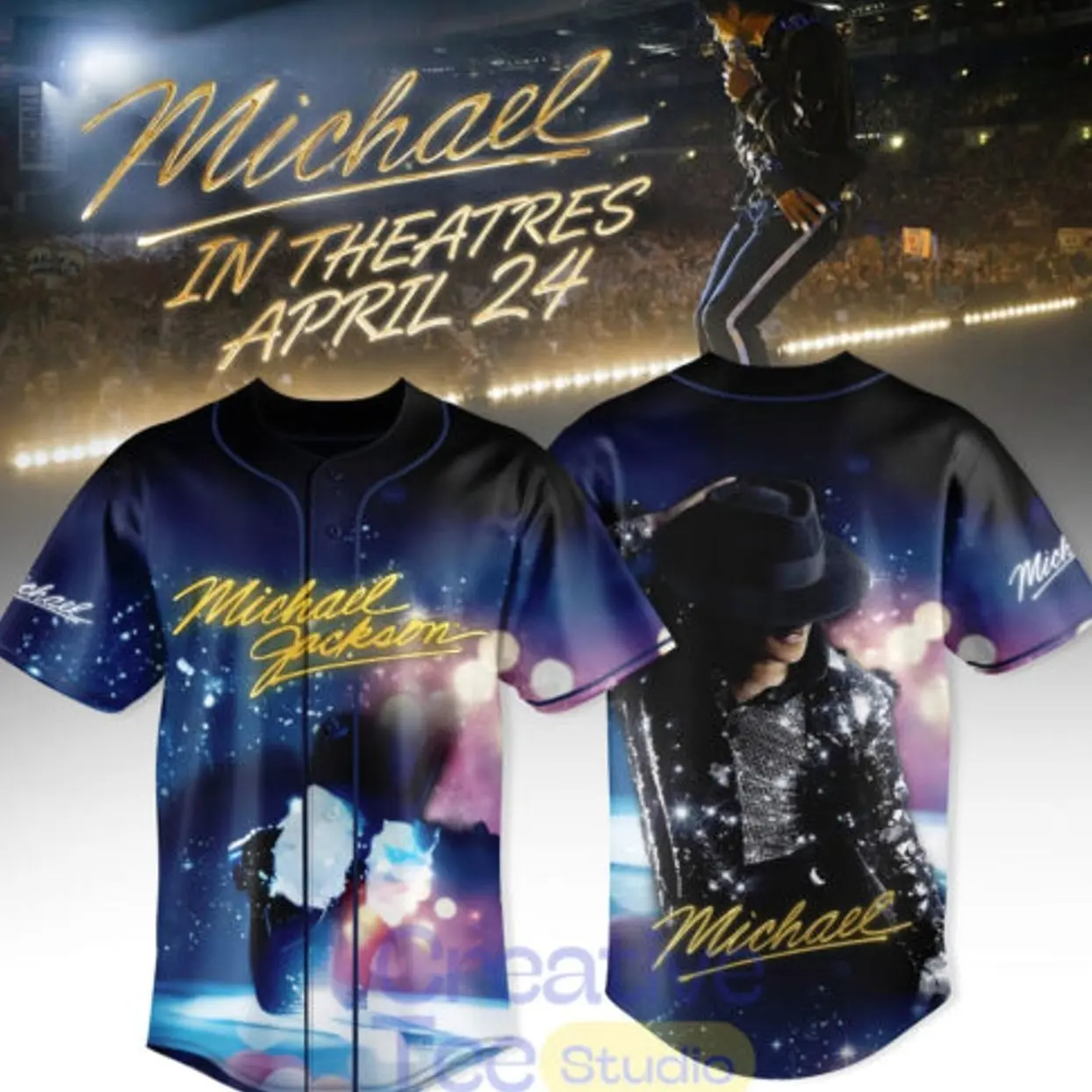 Michael Jackson In Theatres Custom Exclusive Baseball Jersey QZ6