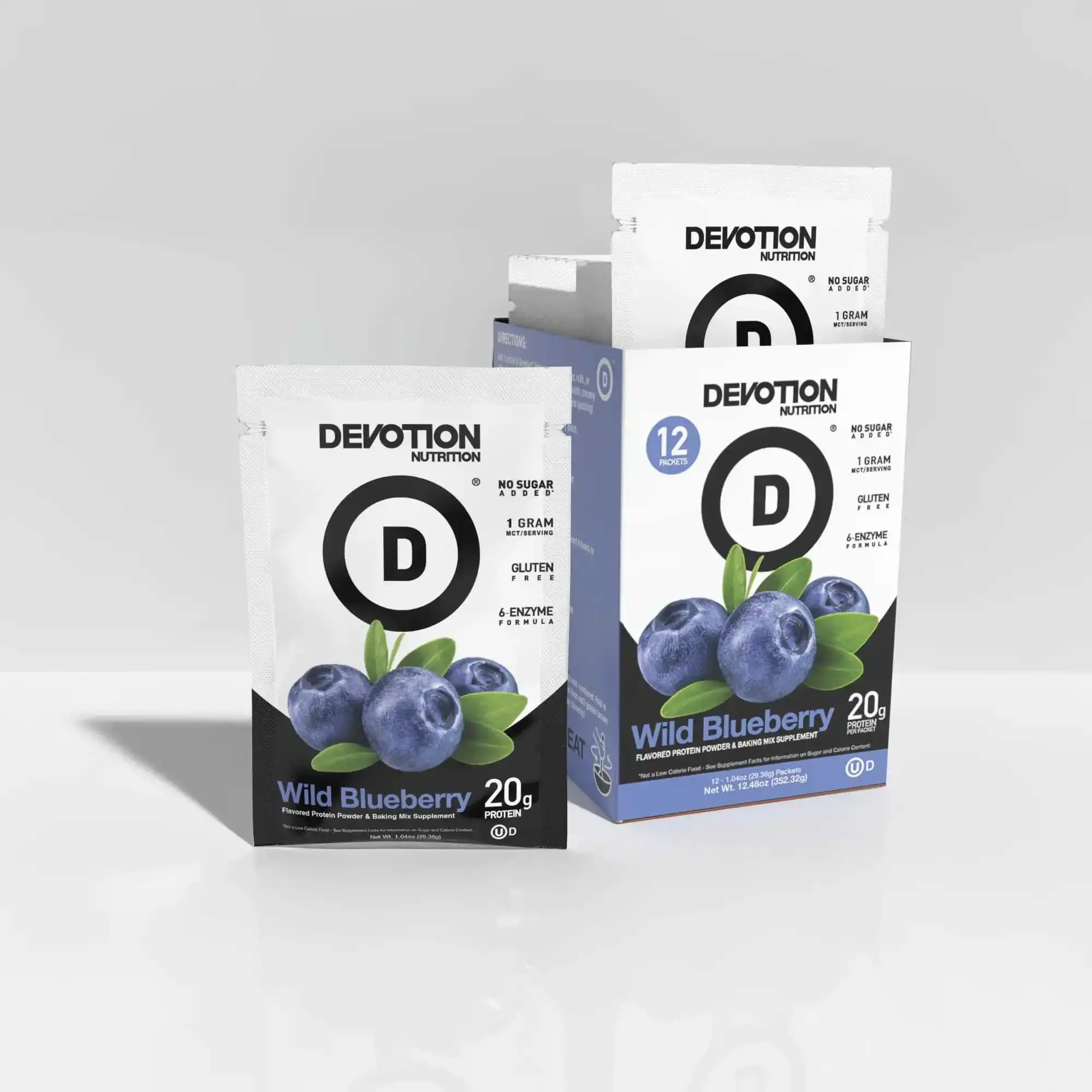 Devotion Nutrition Wild Blueberry Protein Powder 12 Pack – 20g Clean Protein, Zero Added Sugar, Low Carb & Gluten-Free (12 Pack) Devotion Nutrition Wild Blueberry Protein Powder 12 Pack – 20g Clean Protein, Zero Added Sugar, Low Carb & Gluten-Free (12 Pack)