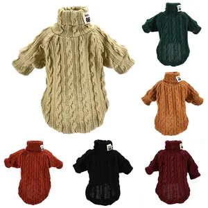 Winter Warm Knitted Turtleneck Sweater for Small Dogs or Cats XX-Small to X-Small Sizes Chihuahua Clothing Super Soft & Cozy Pet Sweater