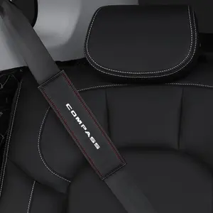 Comfortable Car Seat Belt Shoulder Cover, Car Interior Accessory, Safety Pad for Jeep Compass, Available in 1pc or 2pcs, Ca Prop 65 Compliant