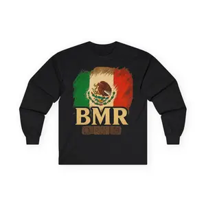 BMR Design Mexican Heritage Long Sleeve Tee Unisex Cotton Shirt Cinco de Mayo Gift Cultural Pride Apparel Casual Classic Fit