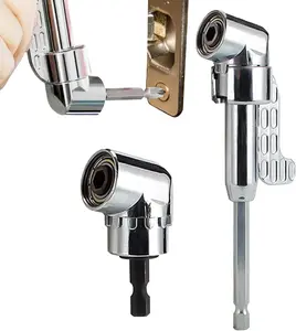 Right Angle Drill Attachment with Multi-function Bend Screwdriver Bit,105 Degree Right Angle Drill Adapter,1/4" Hex Shank Corner Tool Screw Hub，forHome Repairs& DlY Projects