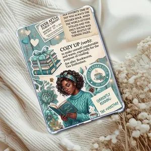 Book Nerd Black Girl Insert: Kindle or eReader Decor for Book Lovers