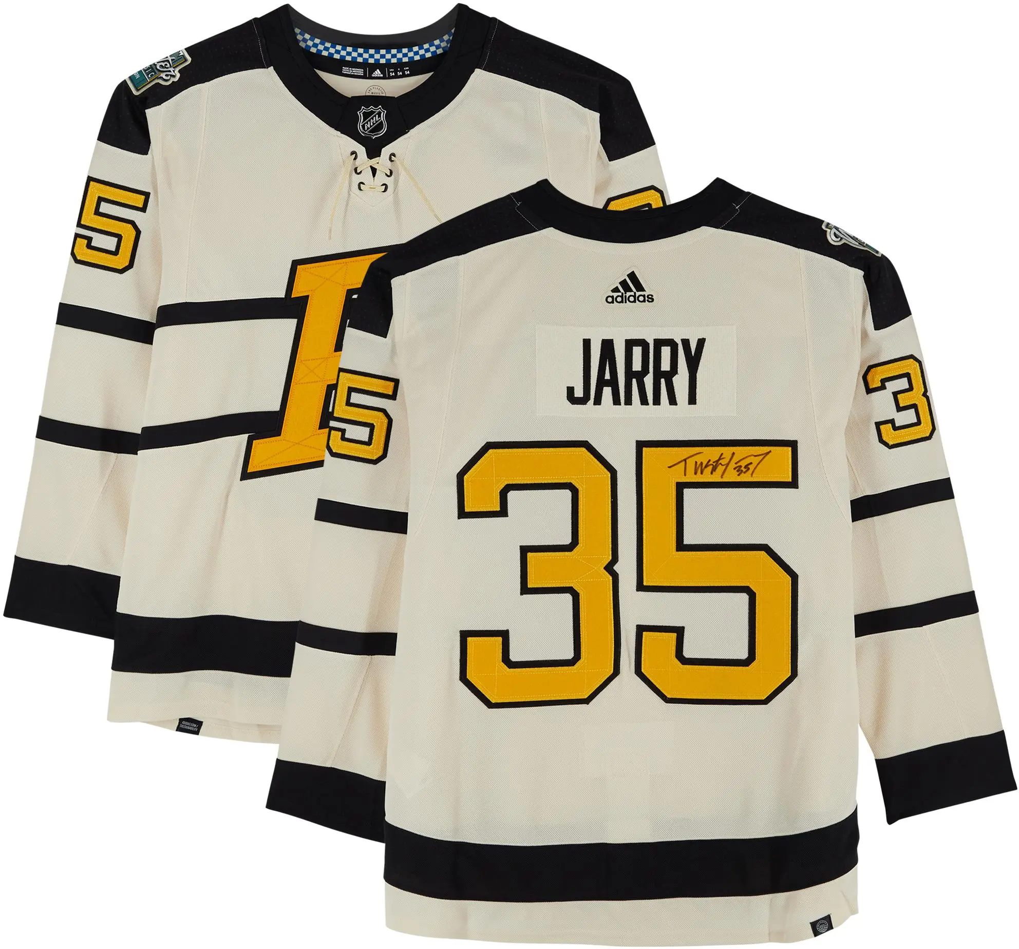 Tristan Jarry Pittsburgh Penguins Autographed 2023 Winter Classic Adidas Authentic Jersey - Fanatics Authentic Certified