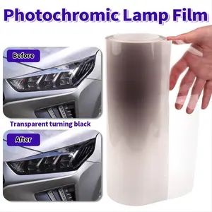 Car Tpu Light Control Headlight Tailight Film, Transparent Color Change, UV Responsive Car Light Protection Cover