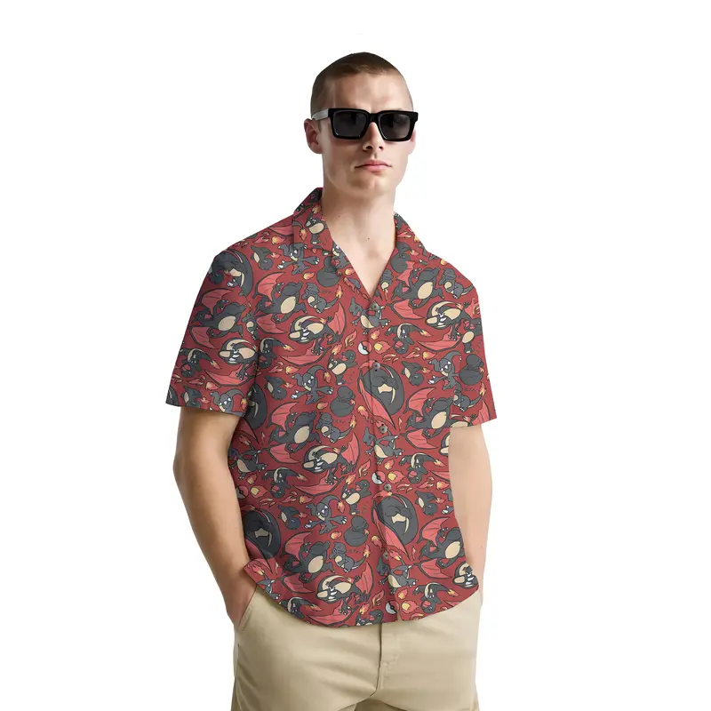 flower dress shirt Painted Flower Regular Fit Shirt AZZURRO/WHITE / S/46