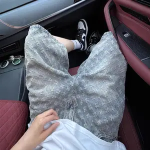 Men's Denim Shorts Summer Pants with Design Sense Five-Point Shorts Jean Menswear Trouser Operator Motocross