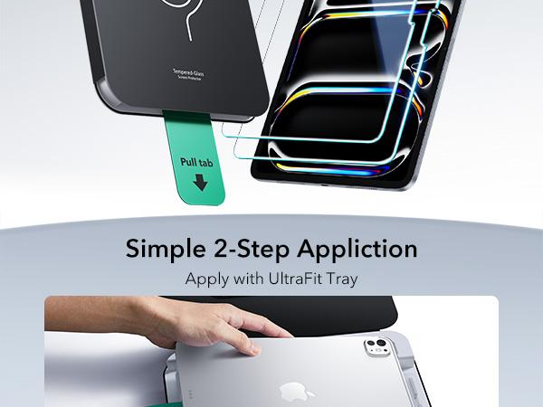 ESR Screen Protector for iPad Air 11"/13"&iPad Pro 11"/13"&iPad A16 11/10, Bubble-Free, Easy Installation, 9H Tempered Glass Film with UltraFit Tray ESR Screen Protector for iPad Air 11"/13"&iPad Pro 11"/13"&iPad A16 11/10, Bubble-Free, Easy Installation, 9H Tempered Glass Film with UltraFit Tray