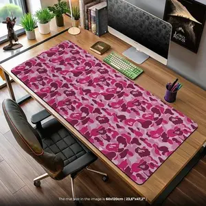 Pink Camo Desk Mat - Style Streetwear Mouse Pad for Fashionable Setups, Desk Mat, PC Accessories.