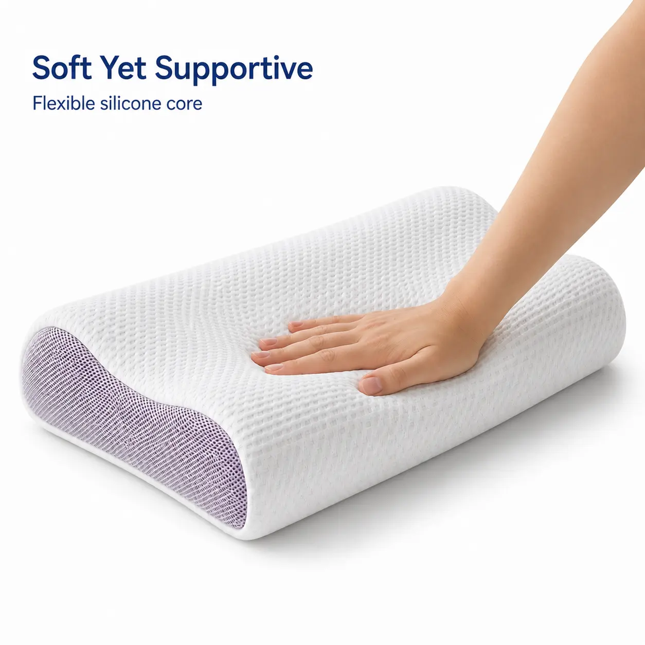 [Dealsforyou] Premium Silicone Pillow, Ergonomic Honeycomb Gel Pillow with Removable Washable Cover, Dual Height Design for Back Side Stomach Sleepers