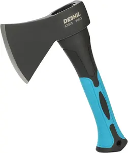 Mini Outdoor Hatchet Forged Carbon Steel Heat Treated Hand Tool, 10” Hatchet Axe Fiberglass Shock Reduction Handle with Anti-Slip Grip, TIKTOK Shop Deal Hand Tool