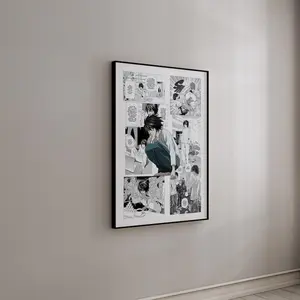 Manga Poster - L Lawliet - Curated Manga Panels - Poster