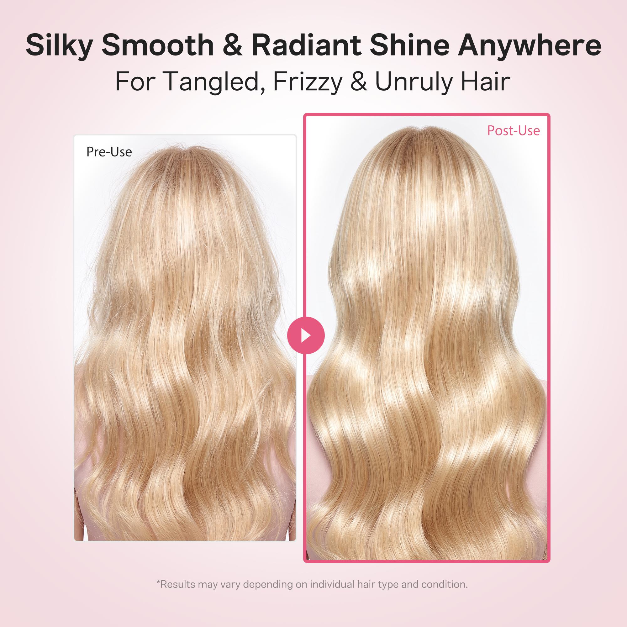 [NEW] [medicube] Ribbon Cherry Glass Hair Brush | Effortless Detangling for Smooth & Shiny Hair | Reduces Breakage & Frizz | For Curly, Dry & Damaged Hair | Multi-Length Soft Bristle | Compact, Travel-Friendly with Protective Cover | Korean Hair Care