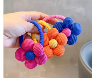 Colorful Flower Hair Ties for Kids