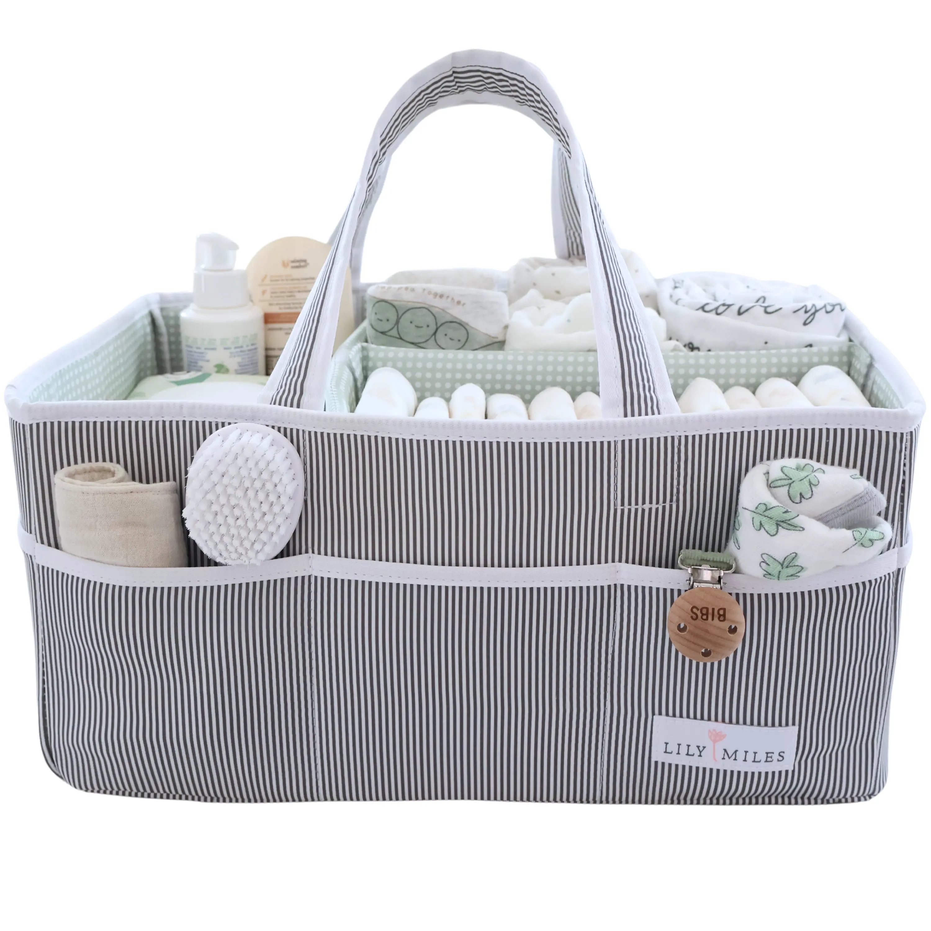 Mint Baby Diaper Caddy, Multi-Purpose Diaper Organizer for Nursery & On-the-Go Use