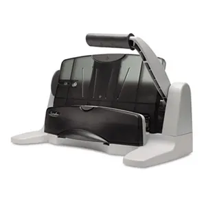 212 MAIN Jam-Free Light Touch Adjustable Punch, 40-Sheet Capacity, 2- to 7-Hole Adjustability, 9/32-Inch Holes, Black/Gray (Computers & Office Equipment, Office Stationery & Supplies, Binders & Binder Accessories)