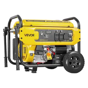 VEVOR Portable Generator, 9625W Peak Watt Home Generator, Backup Generators for Home with Foldable Handle, Electric Start, Gas Powered, CO Sensor, RV Emergency Ready 30A 20A Outlets, AVR