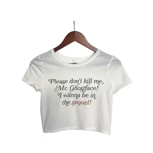 Scream Horror Crop Top, Scary Movie Tops for Women, Retro Vintage Spooky  , Boho Stylish Top