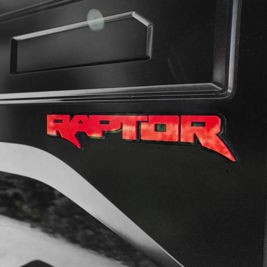 Ford F-150 Raptor (2017-2020) Multi-Colored Acrylic Tailgate Emblems (USA MADE)