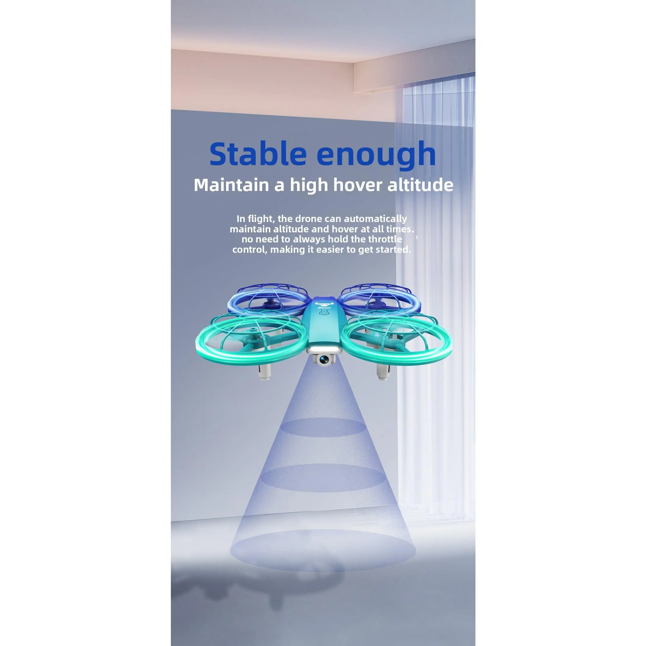 Portable Rechargeable Mini Lighted Drone Camera - Crash-Resistant Remote Control Aircraft with Charging Function, for Youth Club Competitions (Phones & Electronics, Drones & Accessories), Drone Camera Drones