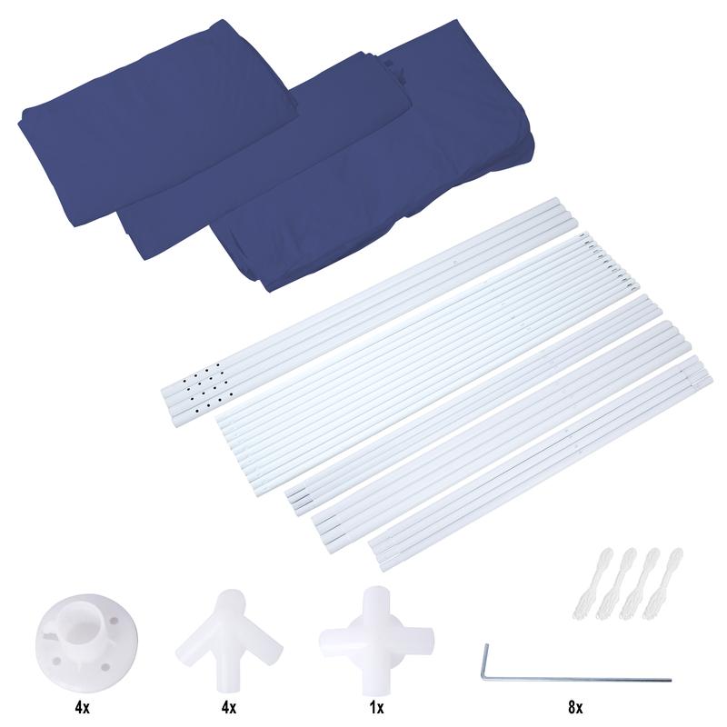 10'x10' Outdoor Party Wedding Tent Canopy Camping Gazebo Storage BBQ Shelter Pavilion with 4 Removable Sidewalls Zippered Door Bright Ventilated