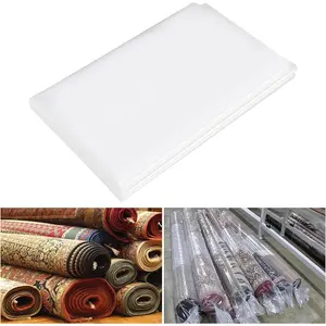Rug Storage Bag, Fit for Rolled Rug up to 10'x 14', Large Plastic Rug Bag Clear Carpet Runner Bag  for Rug Storage/Moving/Packing/Shipping and Other Foldable Large Objects