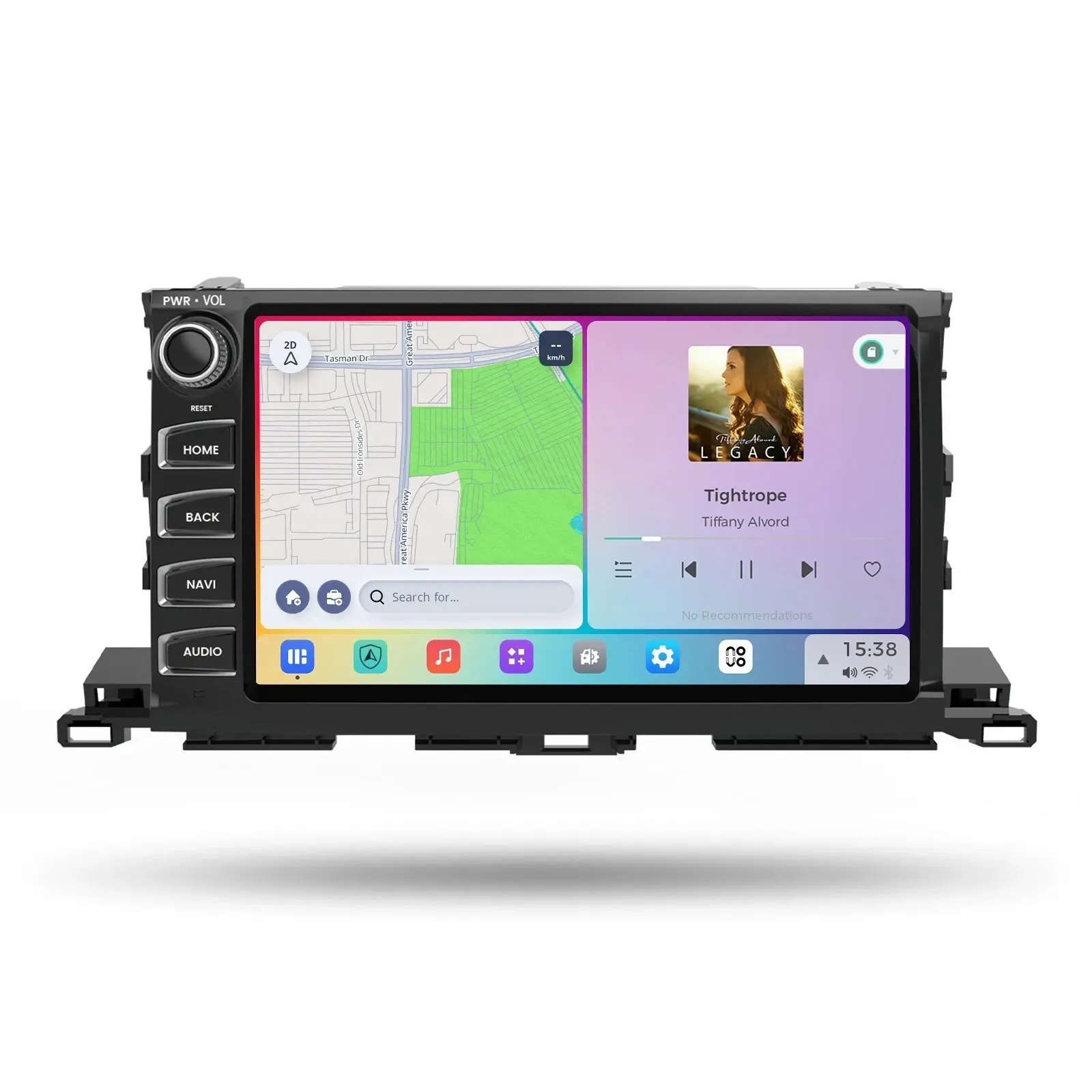 Dasaita Android 13 Car Radio for Toyota Highlander 15-19, 10.2 Inch 8G+256G High Definition CarPlay GPS Stereo with WiFi, Bluetooth 5.0, Bt 5.0, Head Unit