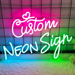 Custom Neon Sign, Custom LED Neon Sign Customizable for Wedding Bar Salon Beauty Business Light Up Name Sign, Personalized Neon Light Suitable for Events Birthday Gifts Decorations