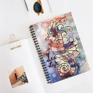 Watercolor Seahorse Spiral Notebook - Ruled Line | Beach Decor, Ocean Lover Gift, Stationery, Journal, Art Notebook