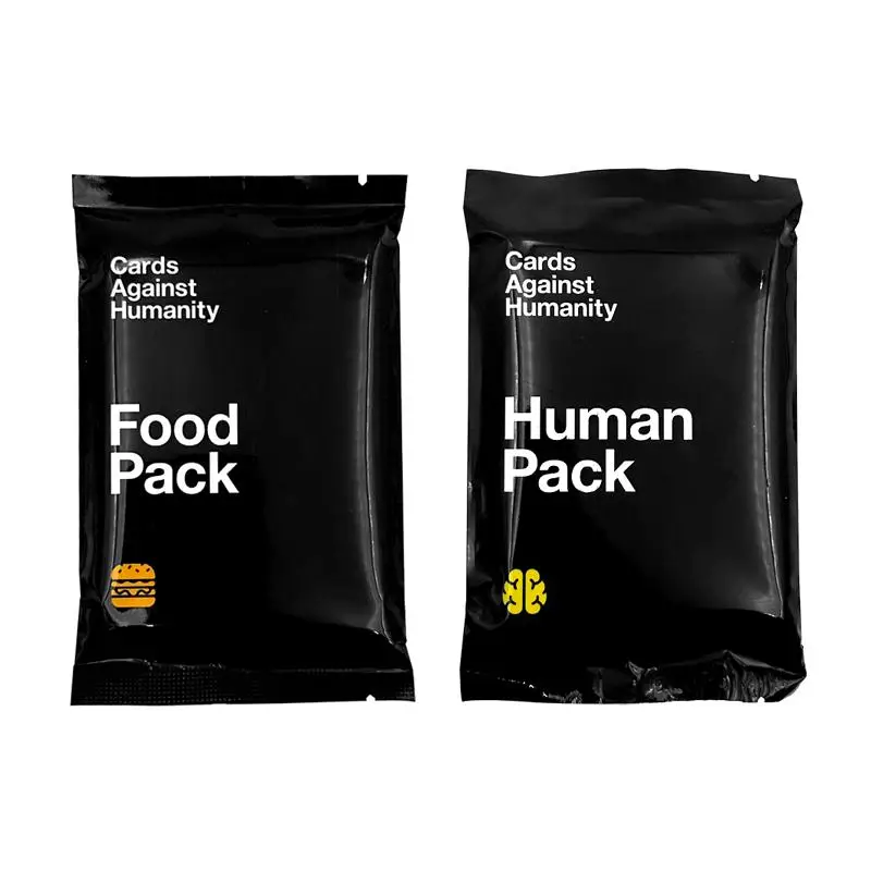 Food Pack/Human Pack, 1 Bag Cards Against Humanity, Mini Expansion Pack, Funny Card Game for Festival Party Christmas Toy Gift