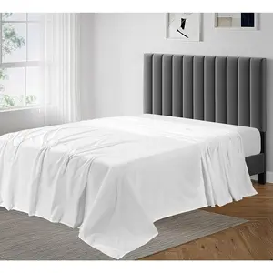 Luxury King Size Flat Sheet -100 Percent Egyptian Cotton, Beutifull White Plain Color,Soft Fabric, 600 Thread Count in Size 108 x 110 Inch, Heavy Thread Count King Bed Flat Sheet