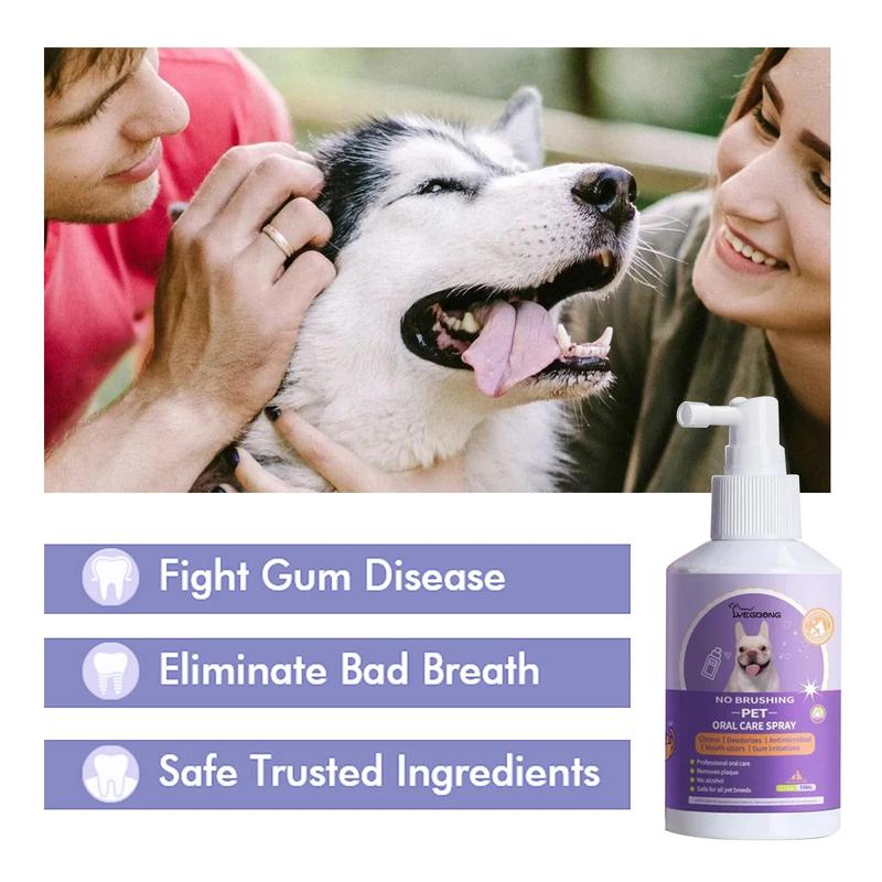 50Ml Pet Oral Cleanse Spray Dogs Mouth Fresh Teeth Clean Deodorant Prevent Calculus