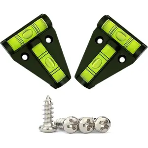 2Pcs T Level with Magnetic Base  Magnetism and Screws Mounted Dual-use Bubble Spirit Measuring Layout Tools Levels