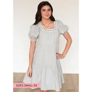 Mackenzie Black Checkered Dress