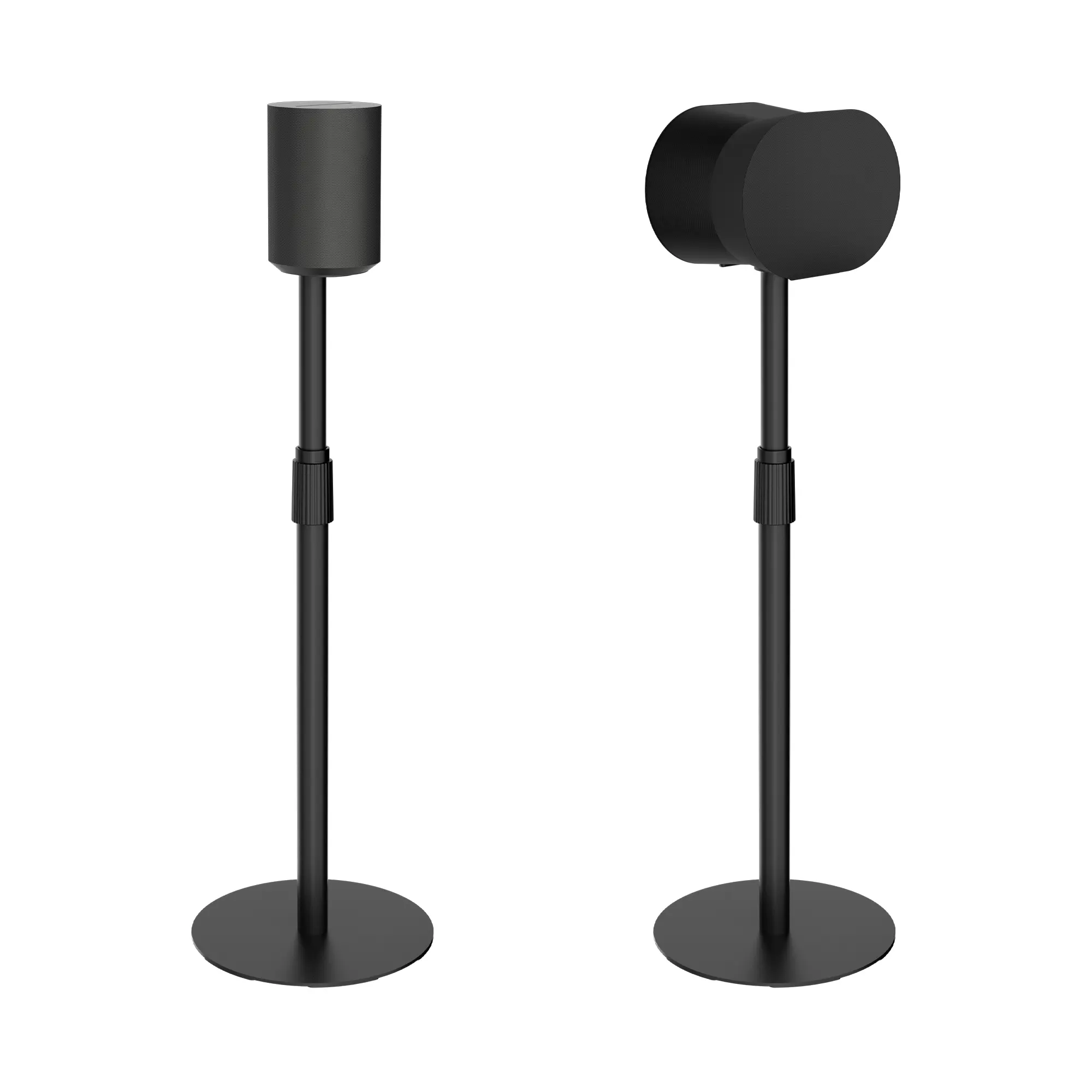 PEGZONE Adjustable Height Floor Speaker Stands for SONOS Era 300, Era 100, Audio Equipment Accessories, Up to 42.6in Height, with Cable Management, Speaker Mount, Black
