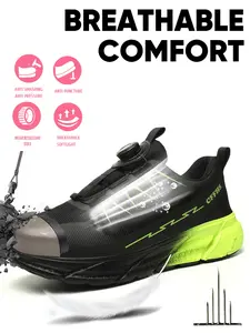 New Multicolor Fashion Safety Shoes, Steel Toe Anti-Puncture Work Shoes, Work Protective Shoes, Casual Shoes for Daily Wear and Industrial Construction Use