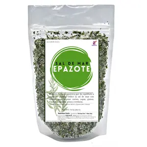 Alebrixes - Sea Salt & Epazote 7.9 Oz (225 G) | Premium Quality Mexican Seasoning | Sazonador Mexicano de Sal de mar y Epazote