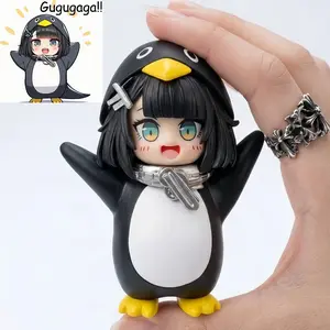 Funny Penguin Meme Plush Toy, Humorous Desktop Decoration, Cartoon Game Enthusiast Gift, Gugugaga Fun Figurine, Perfect for Desk Decor