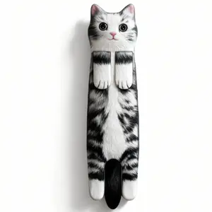 Funny Cat Towel for Bathroom or Kitchen, Lightweight Soft Towel, Super Absorbent and Soft Decorative Towel, Perfect Housewarming Gift for Cat Lovers, Multifunctional Towel