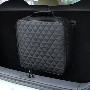 Car Storage Organizer Box with Spacious Zipper Design, Wear Resistant Scratch Proof Trunk Storage Bin for Road Trips, Camping, Long Distance Travel, Car Accessories and Luggage Sorting, Practical Vehicle Organization Essential