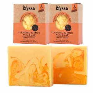Klyssa 2 Pcs Turmeric & Kojic Acid Face & Body Cleansing Bar soap Pack