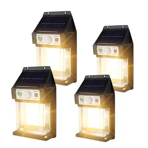 Solar Powered Outdoor Wall Light, Outdoor Solar Wall Light with 3 Modes, Waterproof Solar Floodlight for Courtyard, Corridor, Garden, Balcony