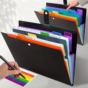 A multifunctional folder, Files Organizer, A4 size, with 7 labeled pockets, suitable for stationery-sized files, specially designed for expanding file storage, suitable for school, office and home finishing.