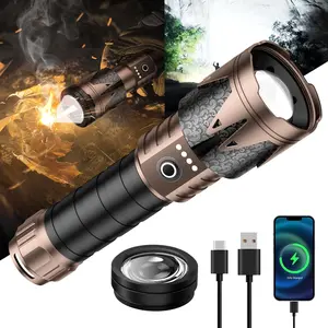 SKYFIRE 2000J Flashlight: Super Bright Rechargeable, 3-in-1 (Light, Fire Starter, Power Bank) for Outdoor Survival & Camping! Shop Now! #SurvivalGear #EmergencyGadget #CampingEssentials