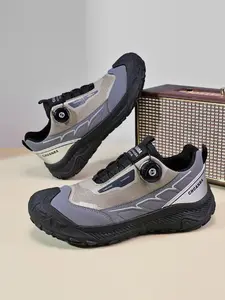 Outdoor Sports Men's Hiking Essential, Knob Lace-Up, Wear-Resistant Anti-Slip Sole + Shockproof Toe Cap, All Season Sport Shoes