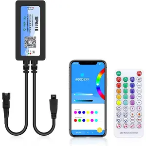 WS2812B WS2811 Controller  APP  Sync Addressable RGB IC LED Remote Controller Timer Function SP611E for SK6812 WS2812 SM16703 UCS1903 LED Pixel String Light Strip DC 5V~24V