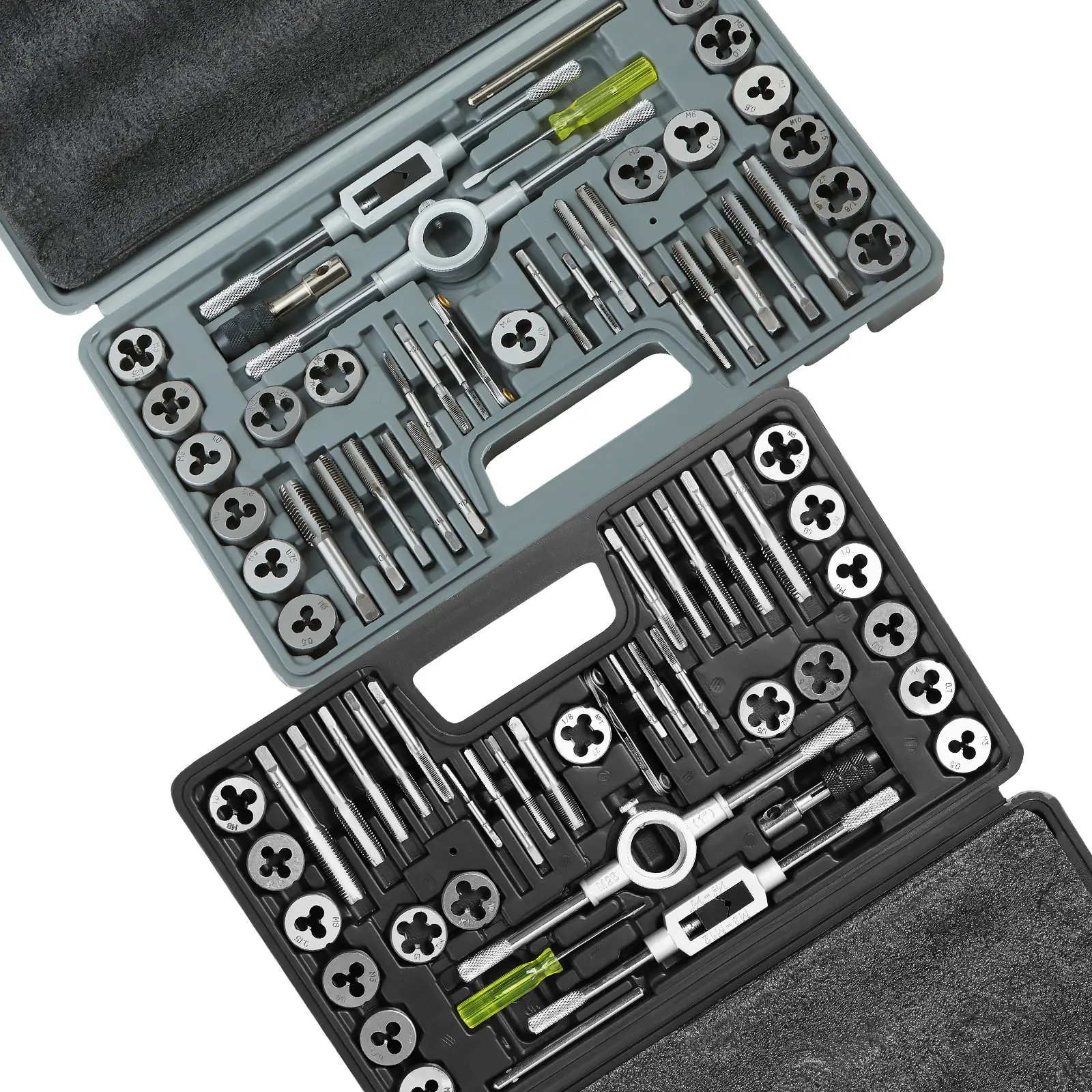 【BackToSchool】VEVOR Tap and Die Set, 80-Piece Metric and SAE Standard, Bearing Steel Taps and Dies, Essential Threading Tool for Cutting External Internal Threads, with Complete Accessories and Storage Case, Mechanic Tool Kit, Tools