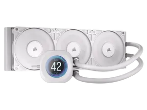 CORSAIR NAUTILUS 360 RS LCD Liquid CPU Cooler – 2.1" IPS LCD Screen  – RS120 Fans – 360mm Radiator – Fits Intel® LGA 1851/1700, AMD®  AM5/AM4 – Simple Daisy-Chain Connections