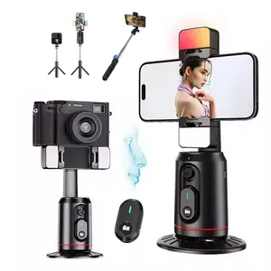 360 Degree Rotating Cloud Mount Stabilizer Follow Selfie Desktop Facial Tracking, Tiktok Smartphone Live Streaming, Remote Shutter Included