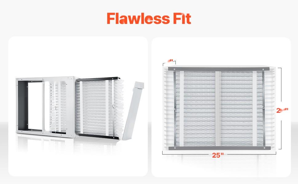 Air Filter MERV 13 Electrostatic Pleated HVAC Furnace Filter 20 x 25 x 4, 4-Pack, High Efficiency Replacement for Residential Central Heating and Cooling Systems, Improves Indoor Air Quality and Dust Filtration